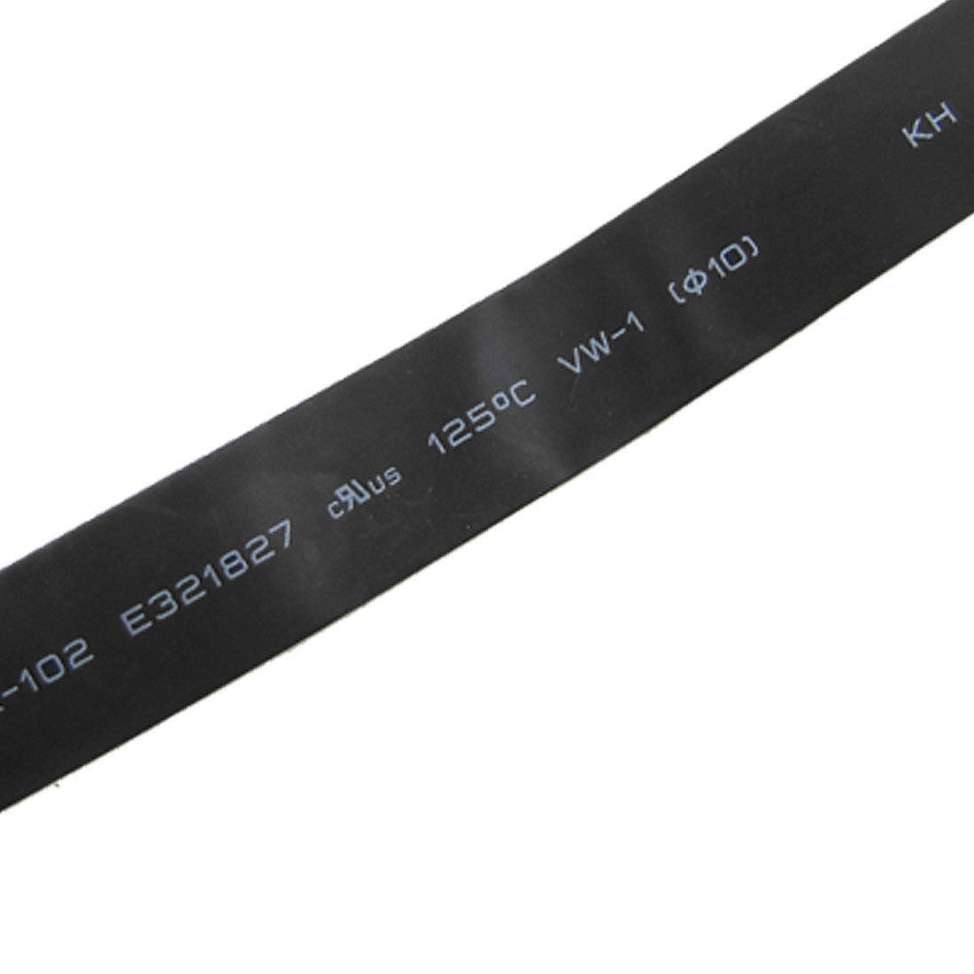 2 Pcs Black 10mm Dia. 2:1 Heat Shrink Tubing Tube Wire Wrap Cable Sleeve 1M