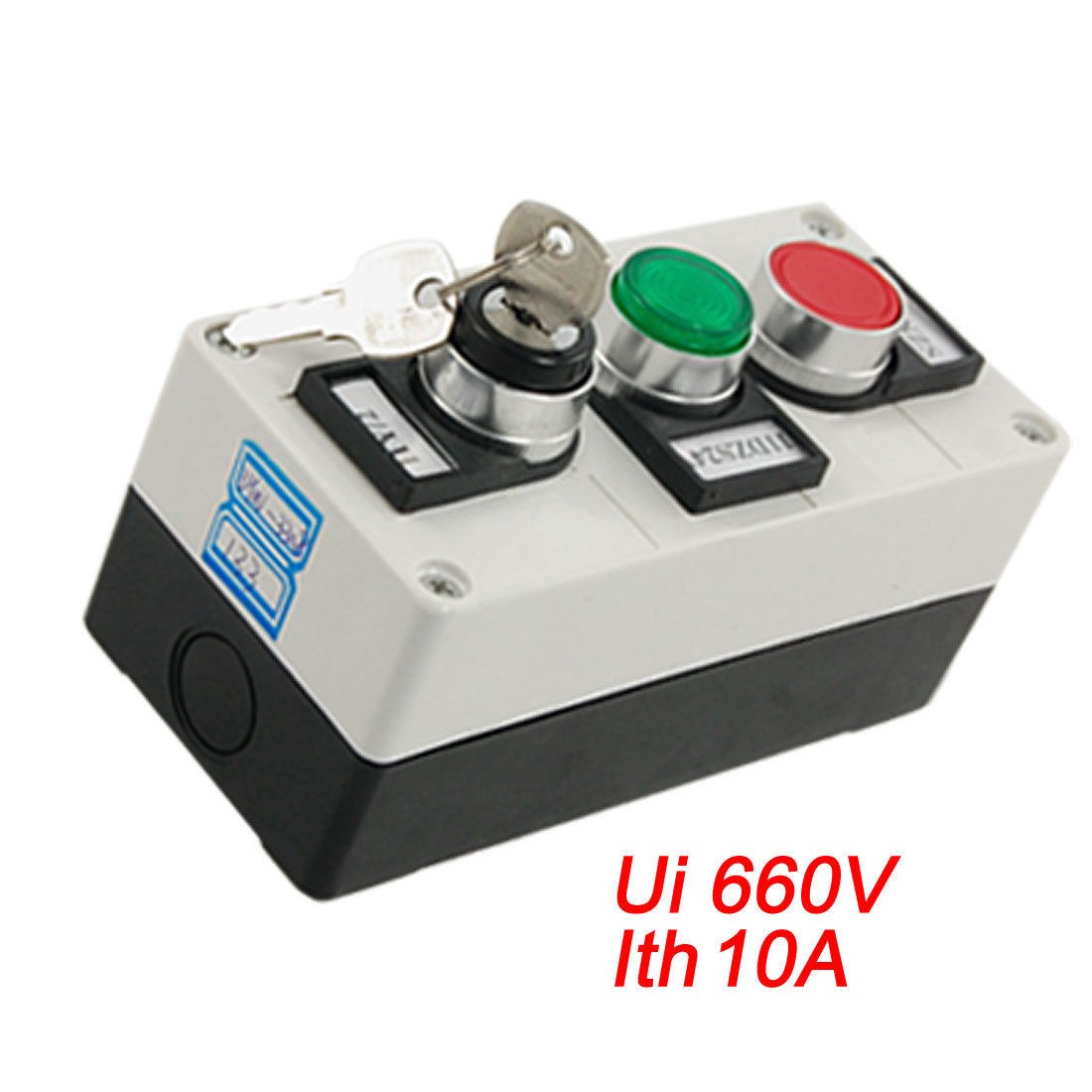 Signal Lamp Self Locking Switch Push Button Station Green