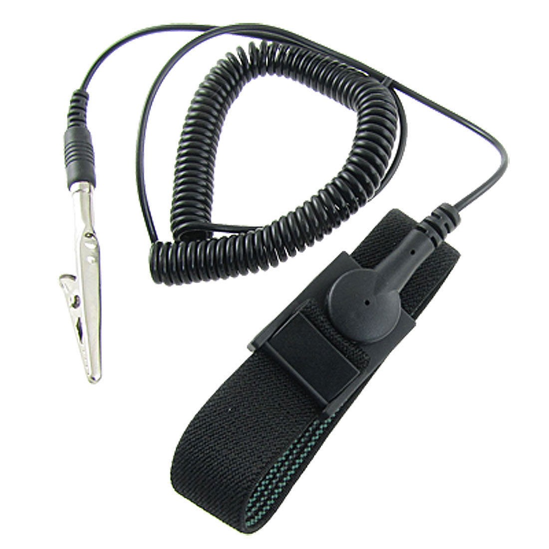 Anti Static Ground Wrist Strap Band Black PC Repair w Alligator Clip