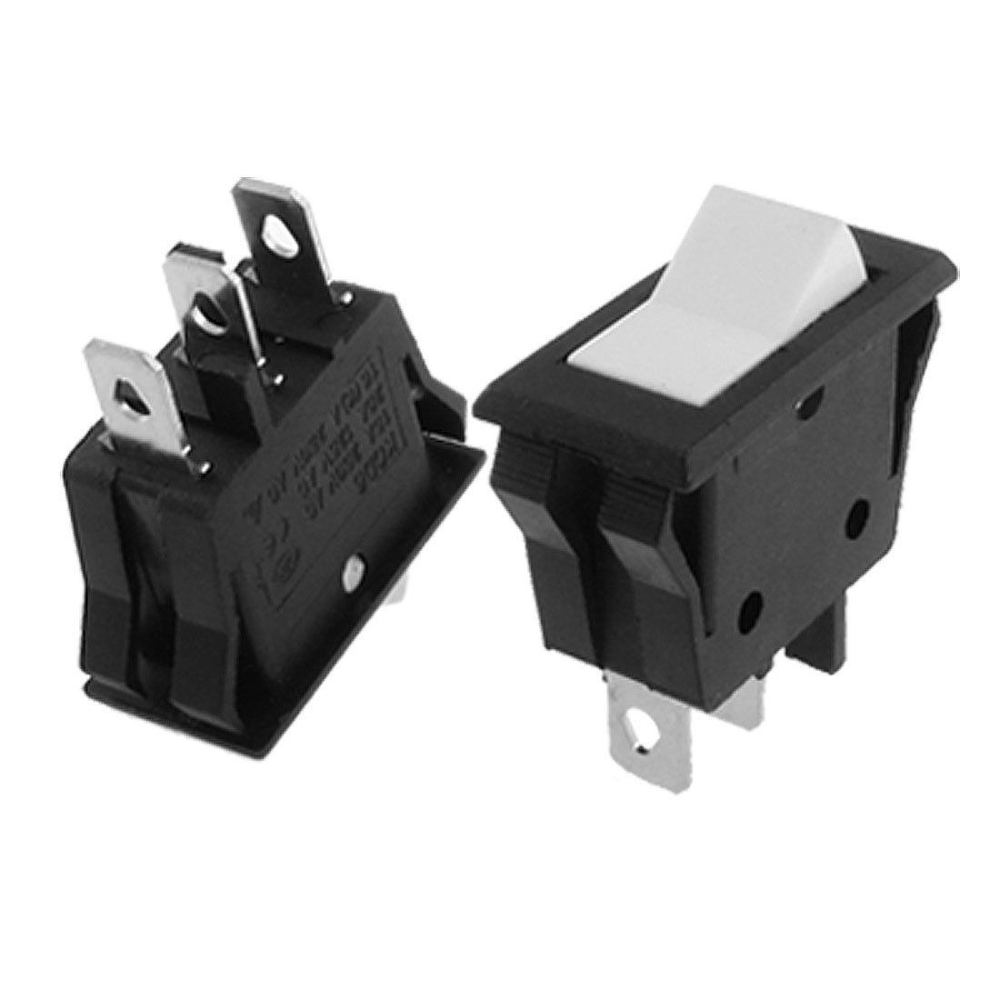 2pcs AC 6A/250V 10A/125V 3 Pin ON/ON 2 Position SPDT Snap-in Boat Rocker Switch