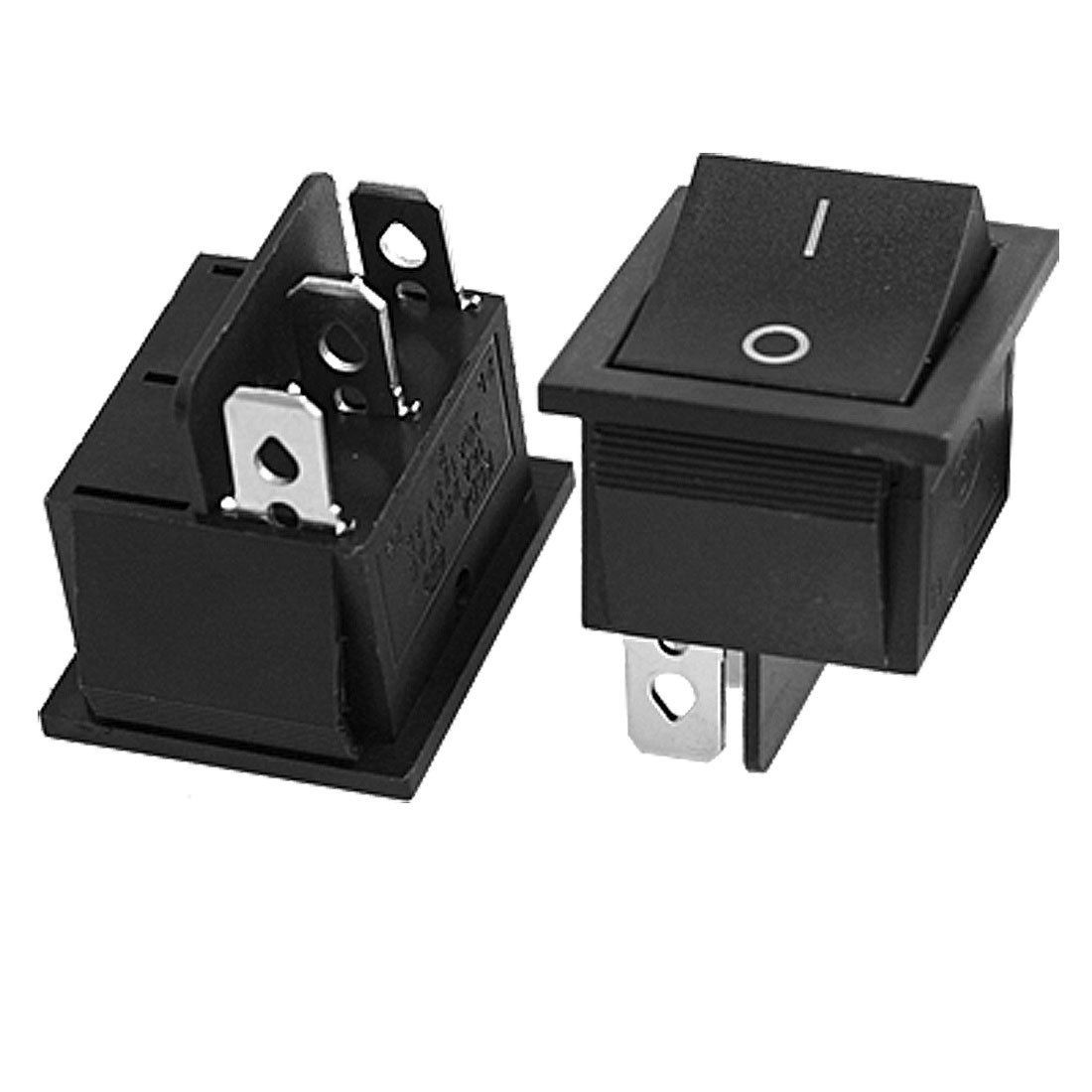 2pcs AC 16A/250V 20A/125V 3 Pin SPDT ON-Monentary ON Snap In Boat Rocker Switch