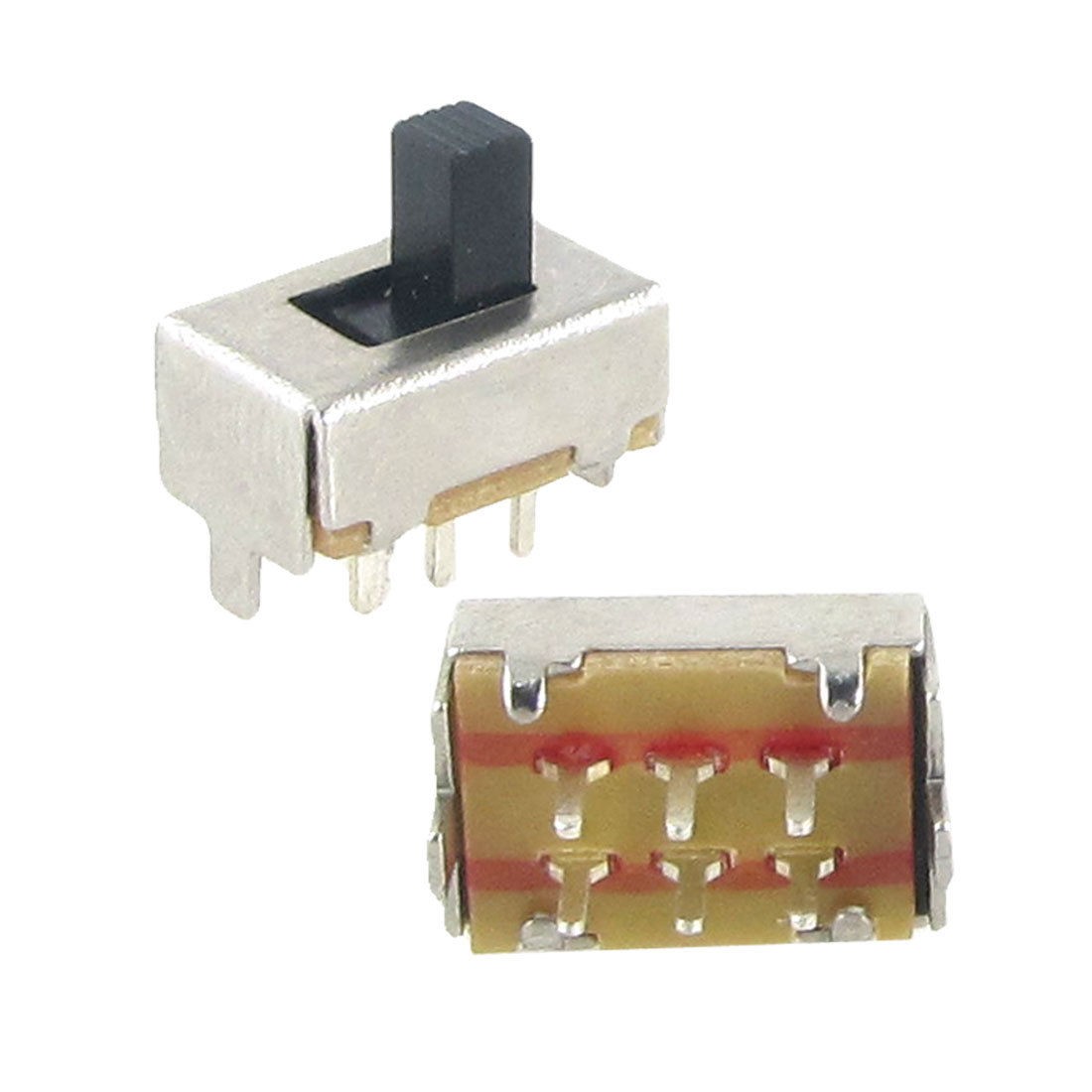 5 Pcs x PCB DC 50V 0.5A 2 Position DPDT 2P2T Vertical Slide Switch 6 Pin DIP DIY