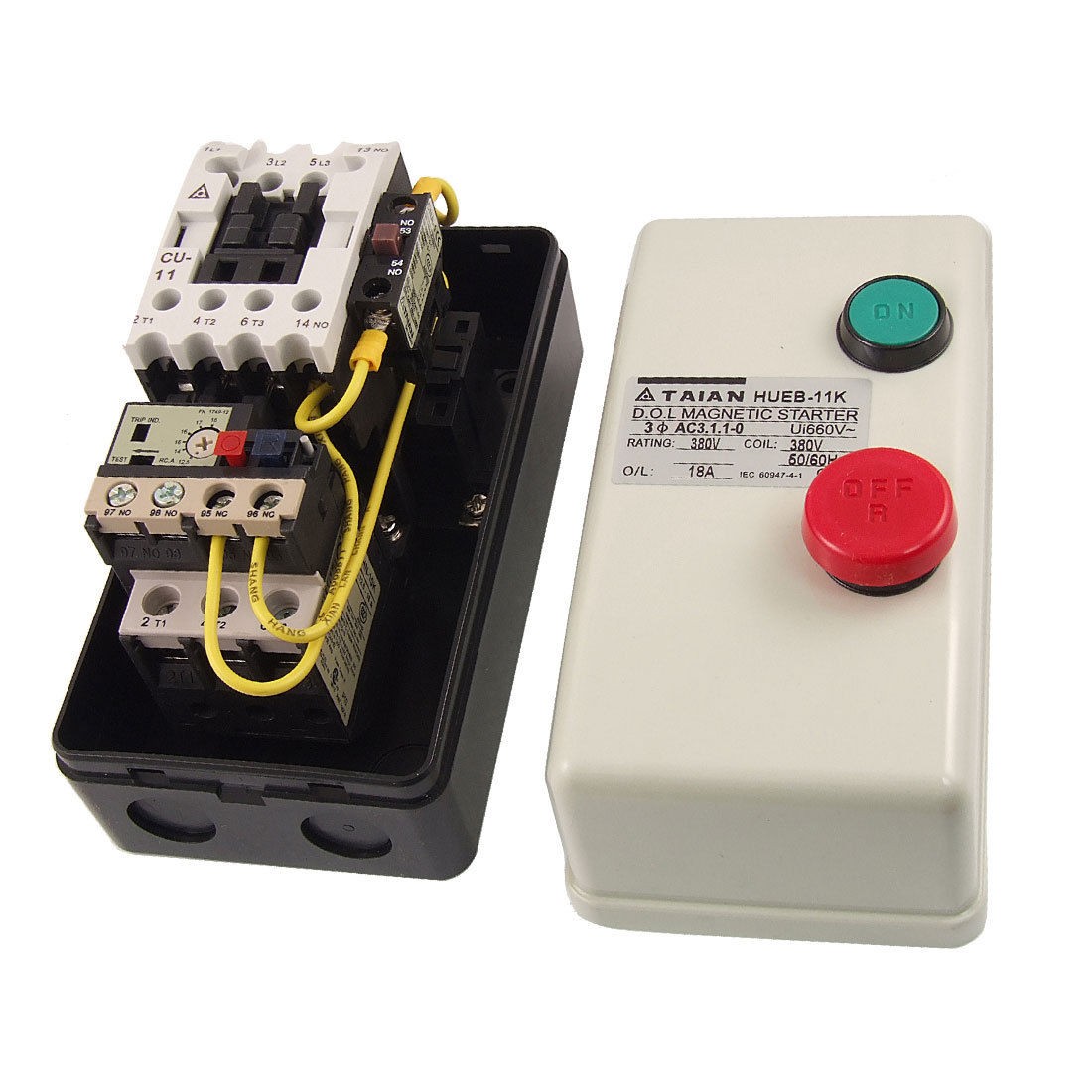 AC 380V Coil 3 Phase Magnetic Starter Motor Control 3Pole 12.5-18A