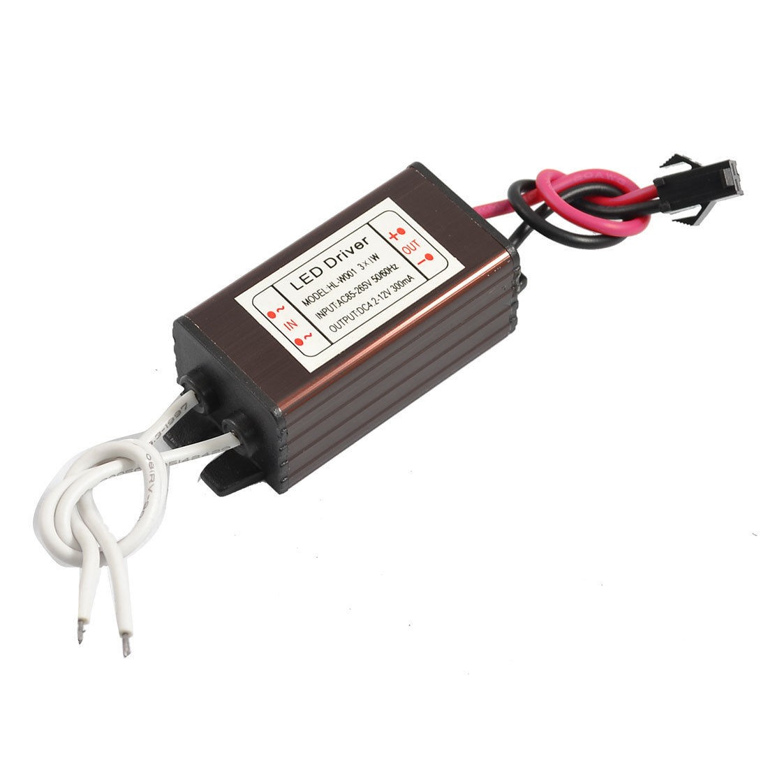 AC 110-220V DC 4.2-12V 300mA Power Supply Driver for 3x1W LED Strip Light