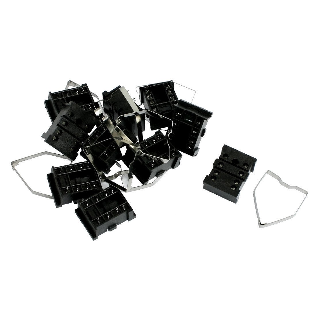 10 Pcs 8 Pin Terminals PCB Mount Relay Socket Base 18FF-2Z-A2