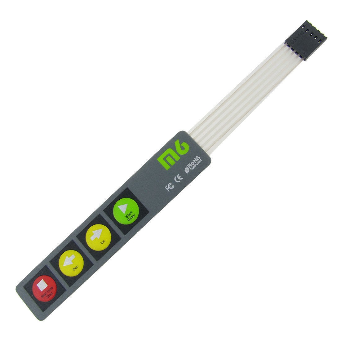 107x20x0.8mm 1x4 Key Matrix Membrane Switch Keypad Keyboard Ugebf