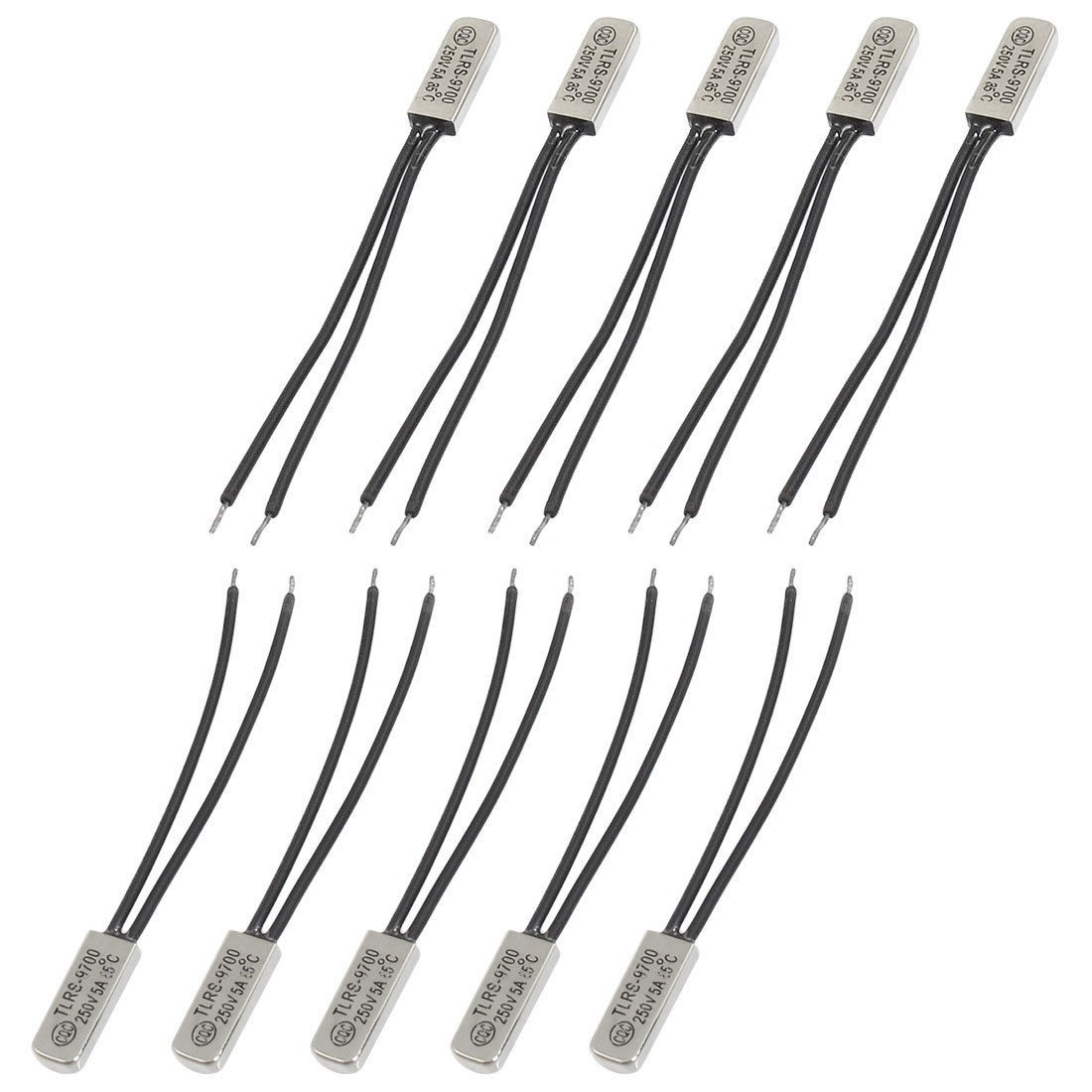 10 Pcs Bimetal Temperature Control Switch Thermostat 85C N C TLRS9700