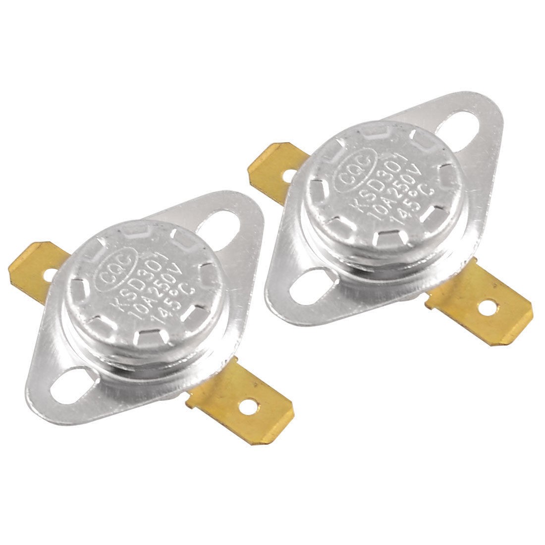 2 Pcs 145 Celsius Normal Closed Ceramic Thermostat KSD301