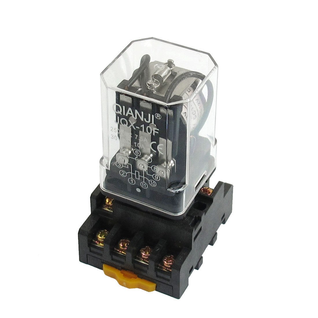 DC 12V Coil General Purpose Relay 11 Pin 3PDT 7.5A 250VAC 10A 30VDC w Socket