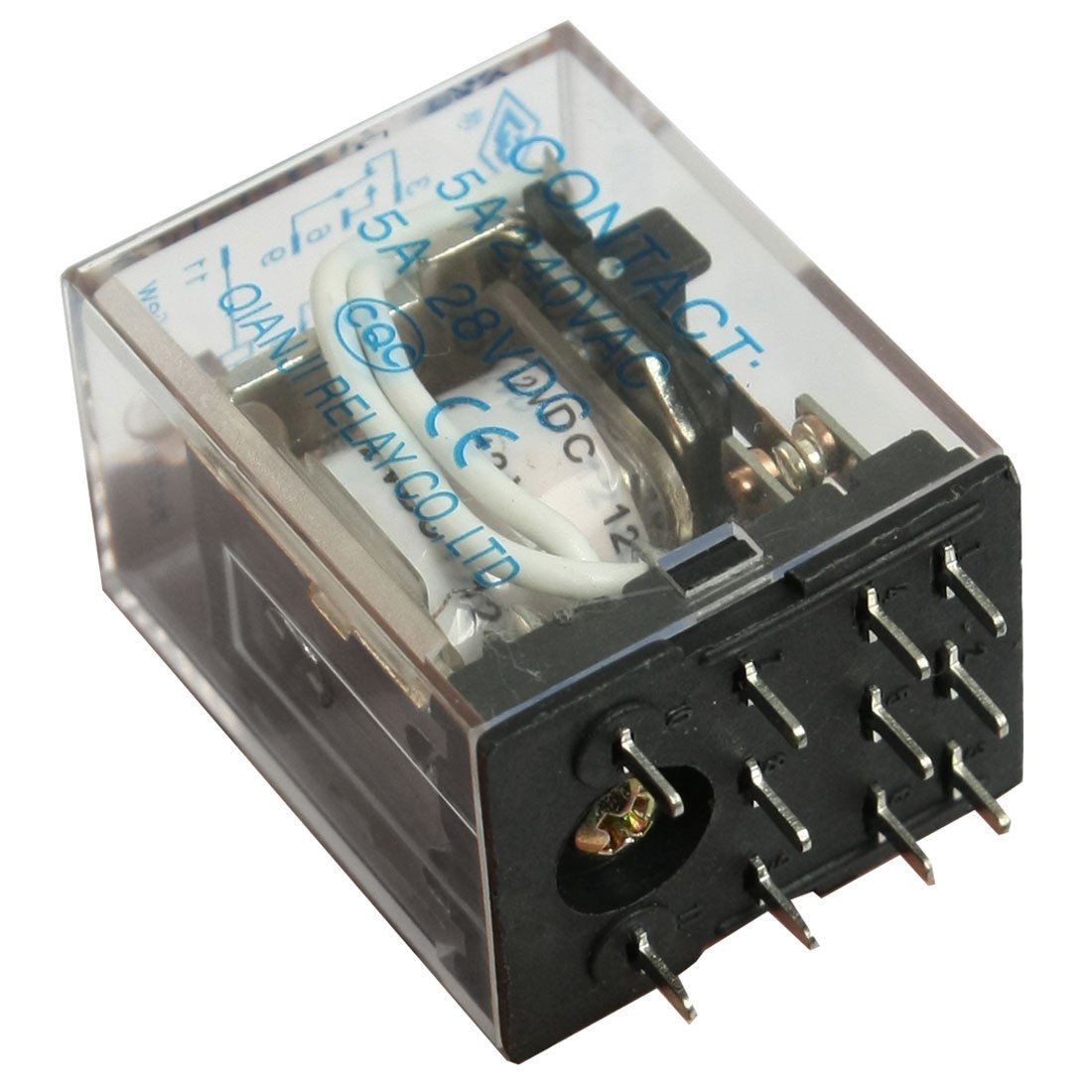 HH53PA 5A DC 12V Coil PCB General Purpose Power Relay 11 Pin 3PDT