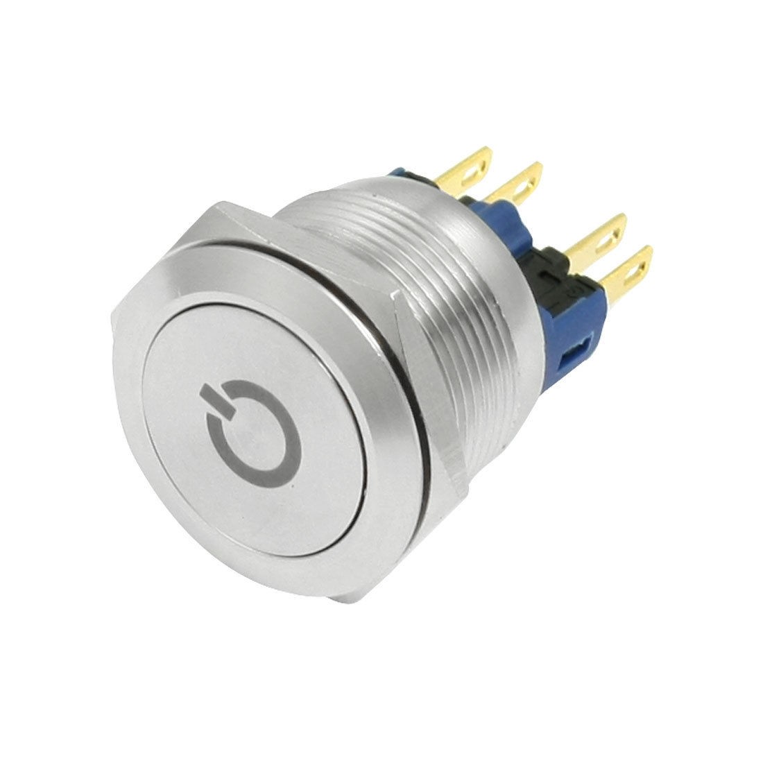 25mm Flat Round Momentary Stainless Computer Push Button Switch