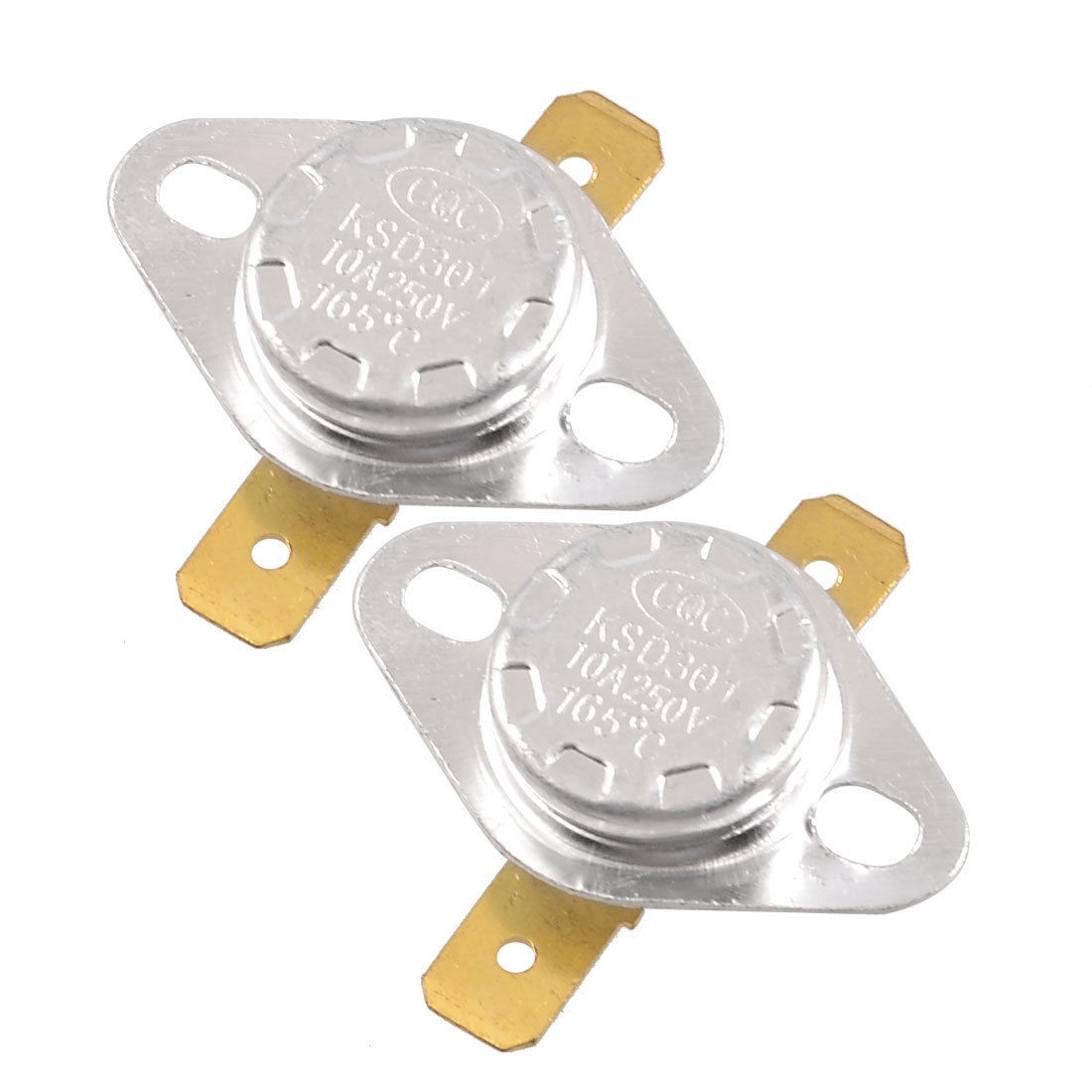 2 Pcs 165 Celsius NC Temperature Control Switch Thermostat