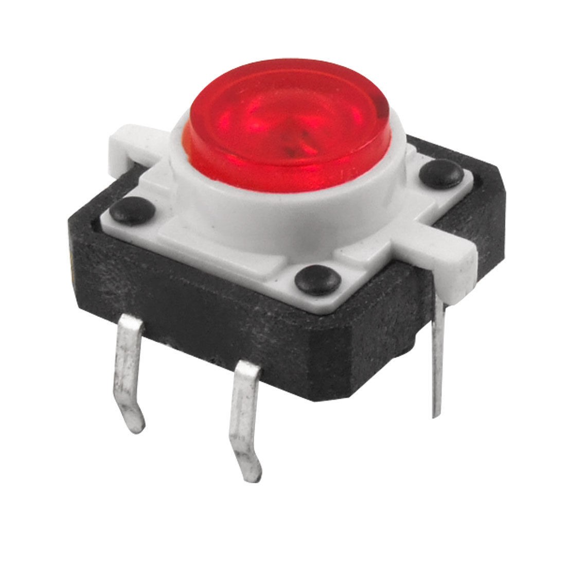 Red LED Light Momentary Tactile Tact Push Button Switch 12 x 12mm x 7mm 4Pin DIP