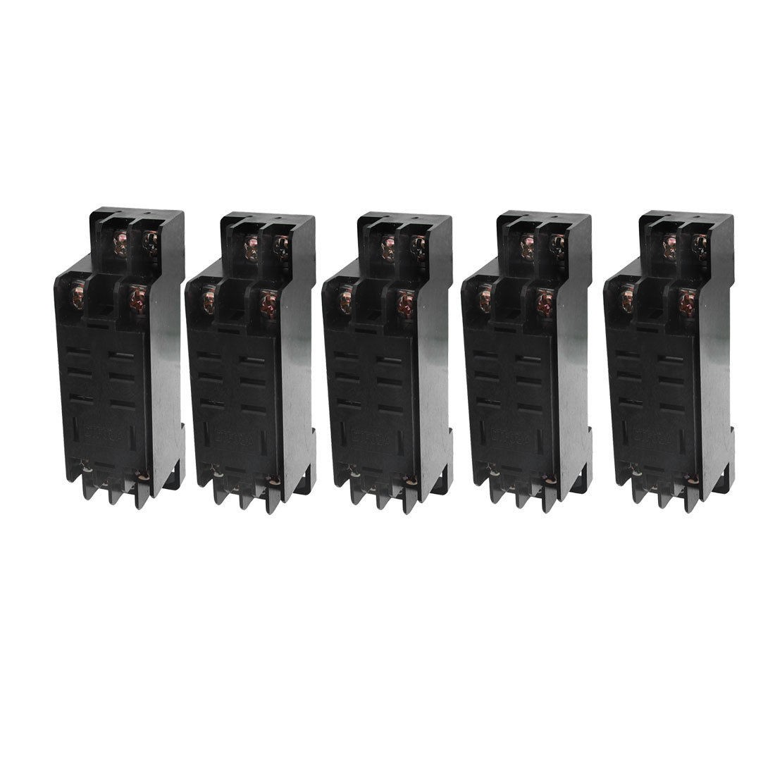 DTF-08A 8 Pin Power Relay Base Socket DIN Rail Mount 5 Pcs