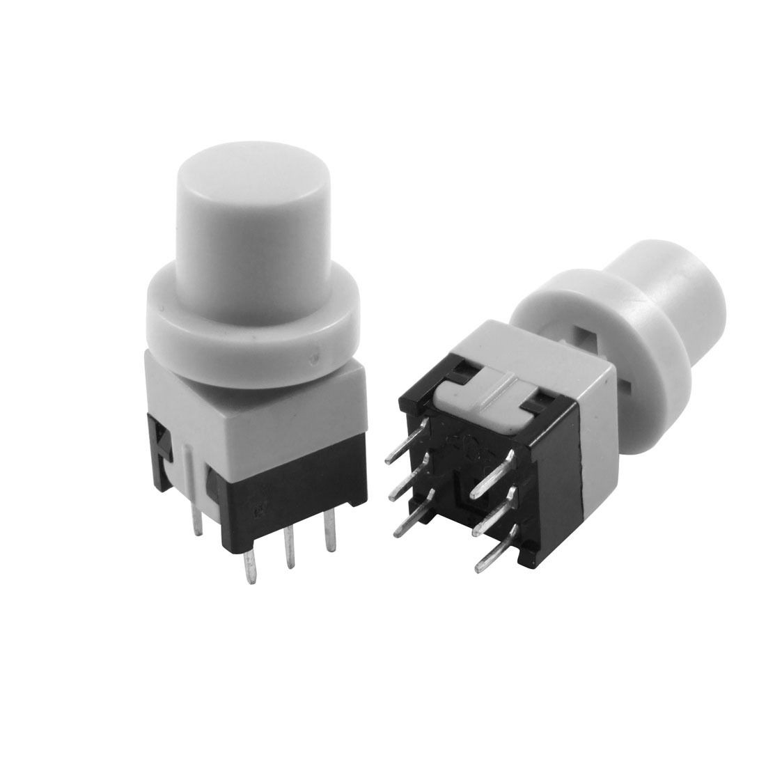 10 Pcs 8.5 x 8.5mm x 20mm Tactile Tact Push Button Switch Self Lock 6 Pin w Cap