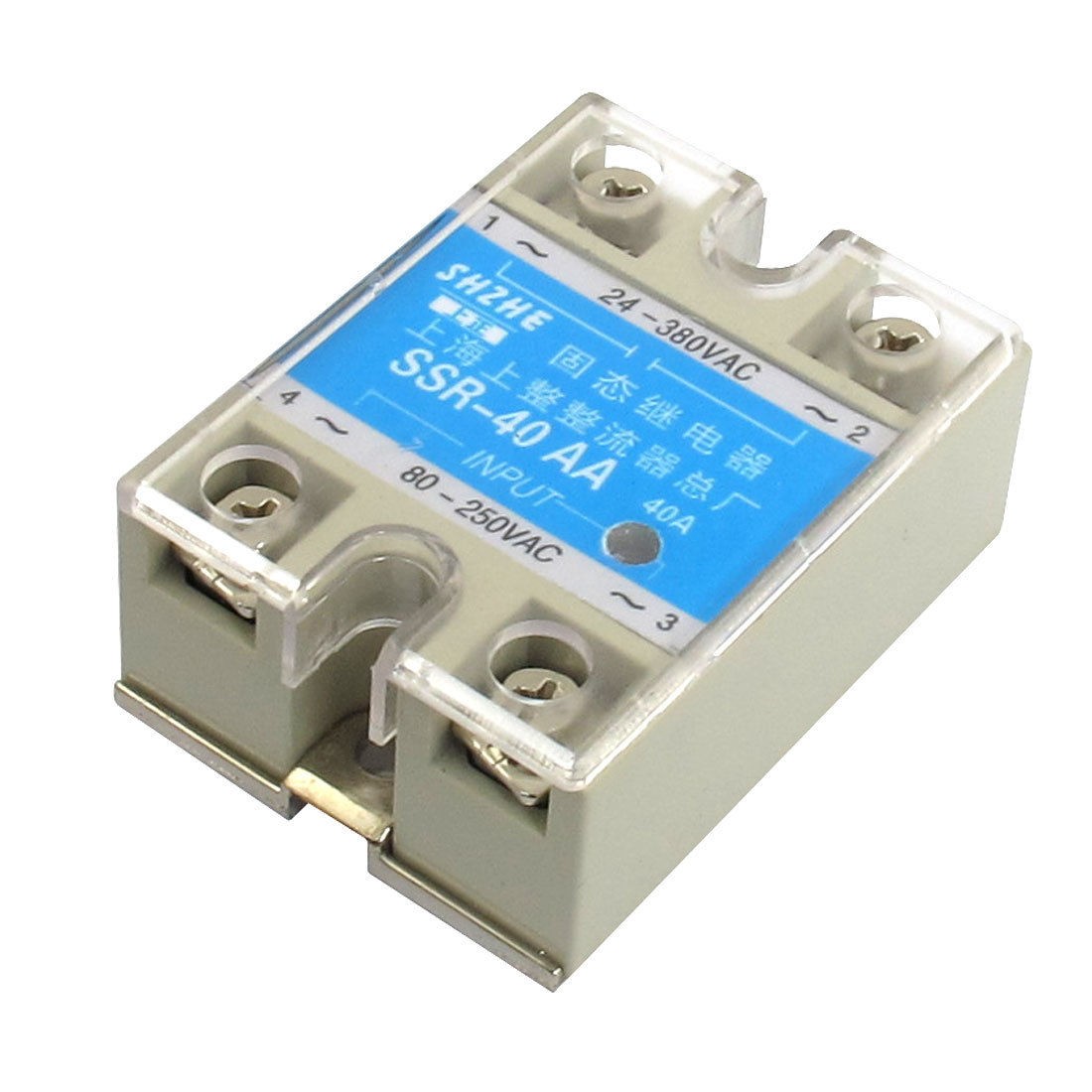 SSR-40AA AC to AC Covered Solid State Module Relay 80-250V AC 24-380V AC