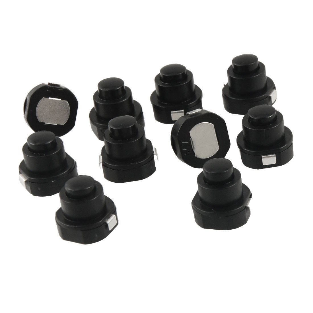 10 Pcs Latching Action Flashlight Torch Push Button Switch DC 30V 1A Ypxii