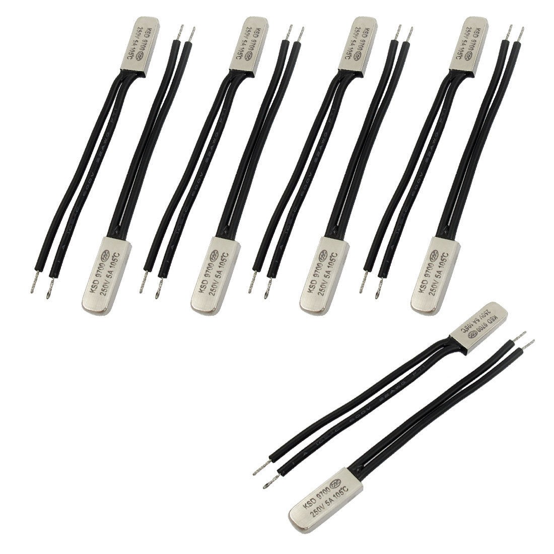 10 Pcs Bimetal Temperature Control Switch Thermostat 105C N.C KSD9700