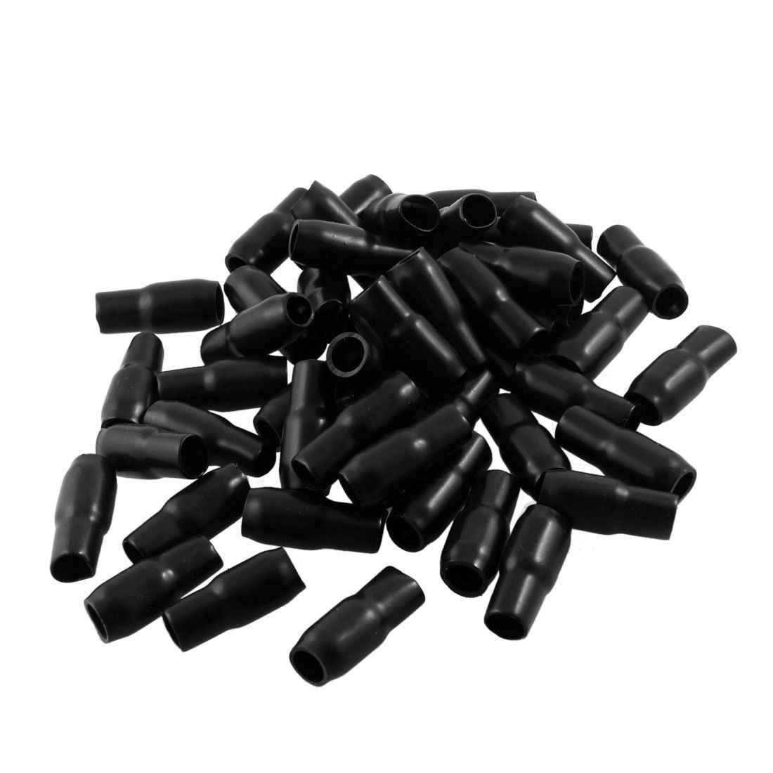 50 Pcs Black Soft Plastic Battery Terminal Boots Insulating Covers