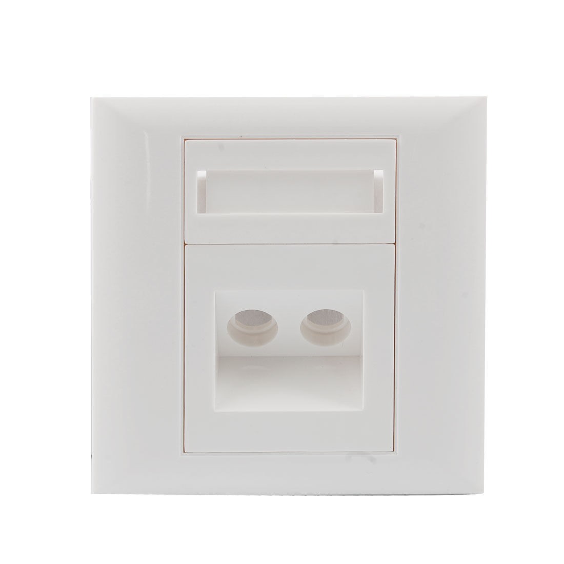 ST Fiber Optic Patch Cord Adapter 2 Sockets Plastic Wall Plate Panel