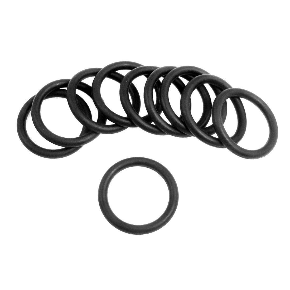 10 Pcs 29mm x 3.5mm Black Silicone O Rings Oil Seals Gaskets