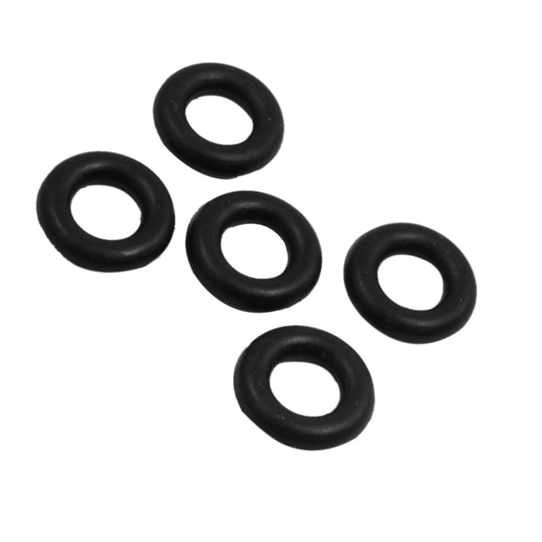 5 Pcs 20mm Outside Dia 5mm Thick Filter Rubber O Ring Seal Black