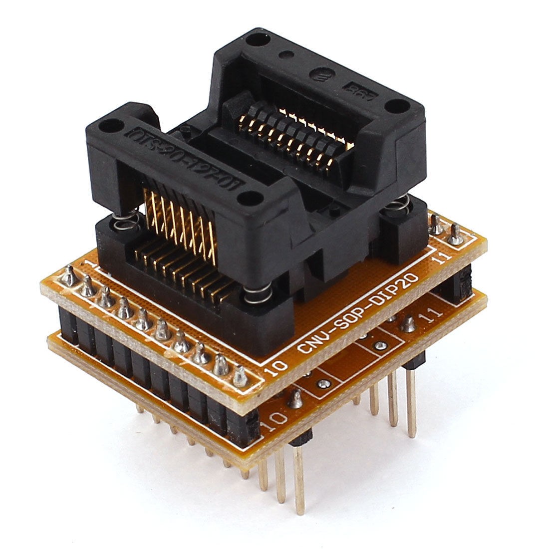 Dual Row 20 Pin DIP to SOP Programming Socket Adapter