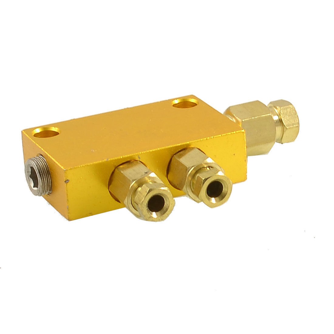 Air Pneumatic Brass Adjustable 2 Ways Distributor Manifold Block