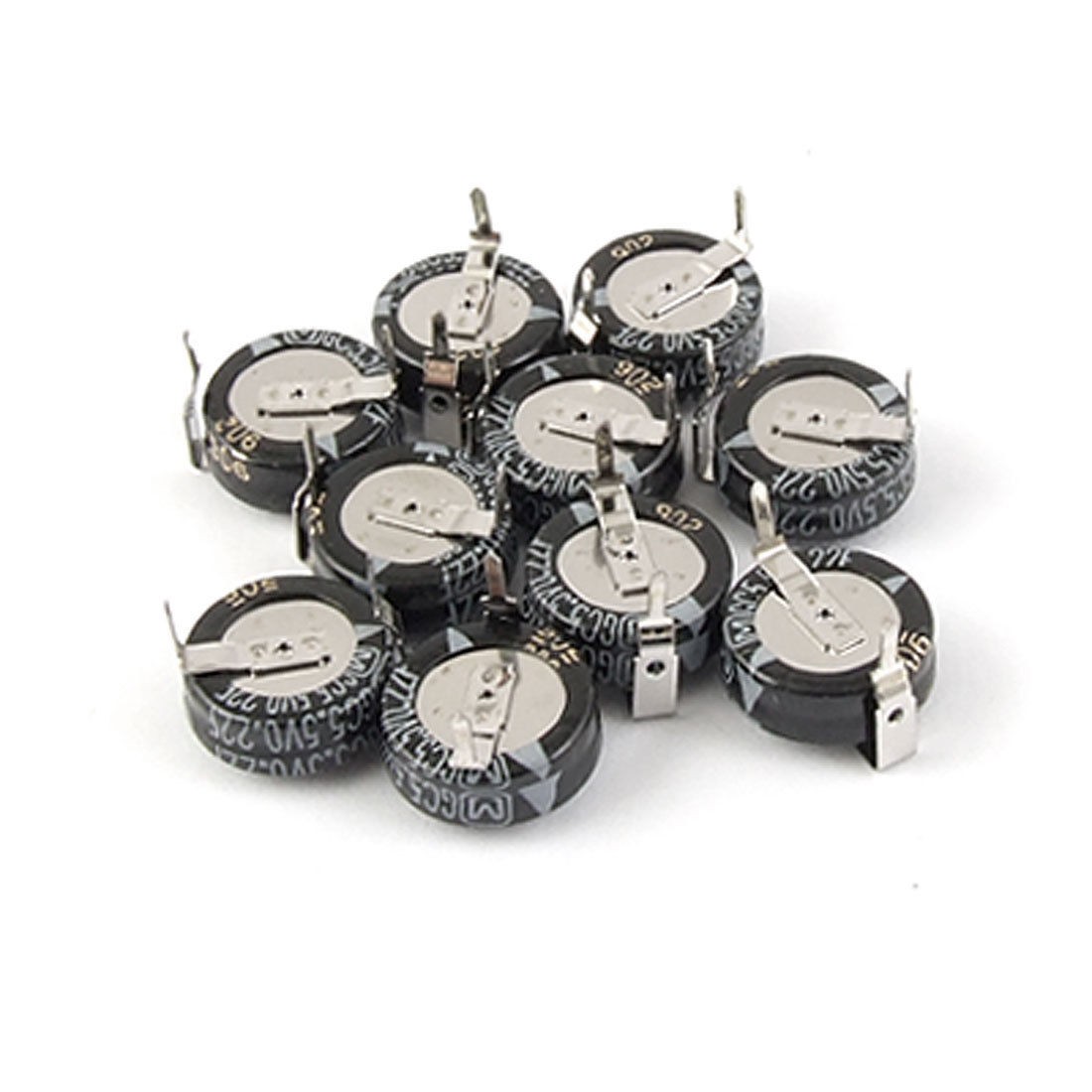 10Pcs 5.5V 0.22F 30% H Type Coin Button Super Capacitor