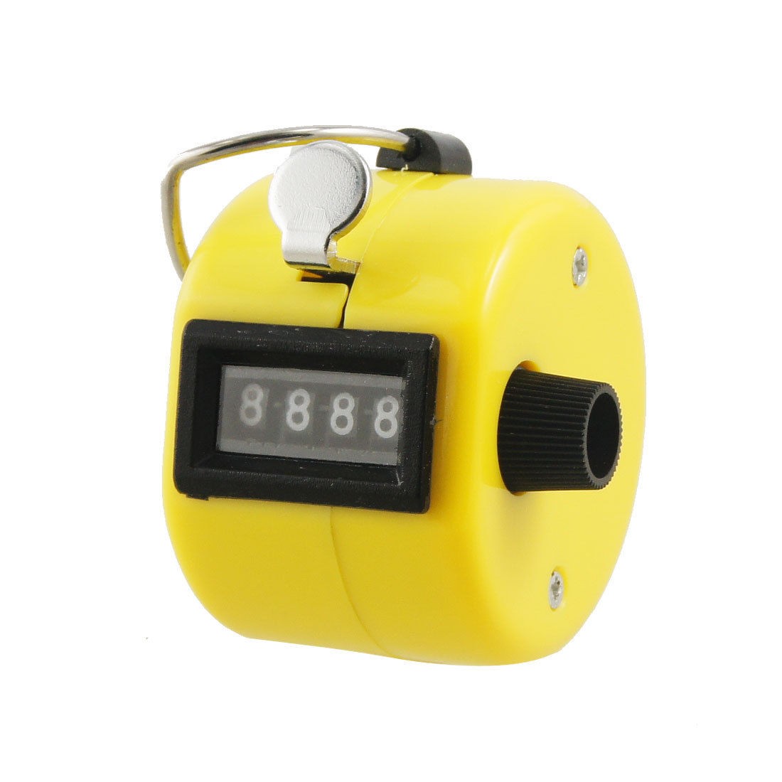 Metal Finger Ring Black Plastic Reset Knob 4 Digits Hand Hole Tally Counter