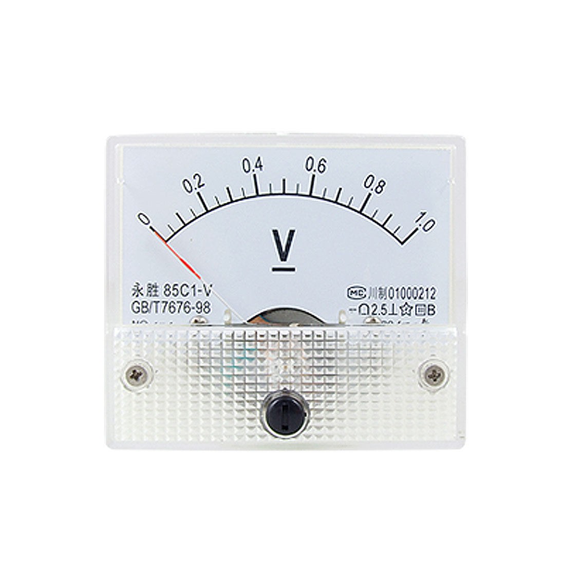 85C1 DC 0-1.0V Rectangle Analog Volt Panel Meter Gauge