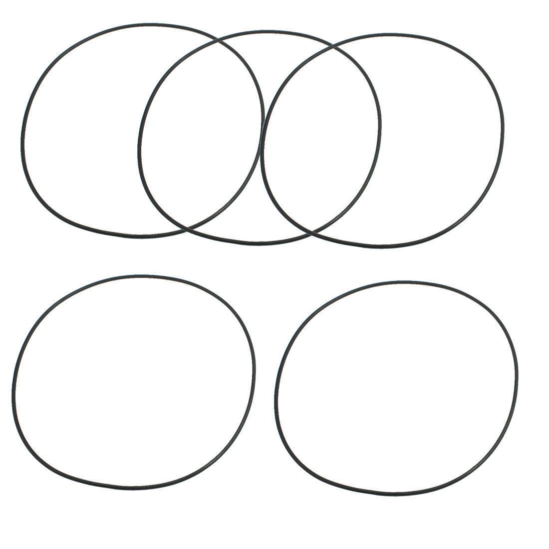 5 Pcs 150mm x 2.65mm Black Silicone O Rings Oil Seals Gaskets