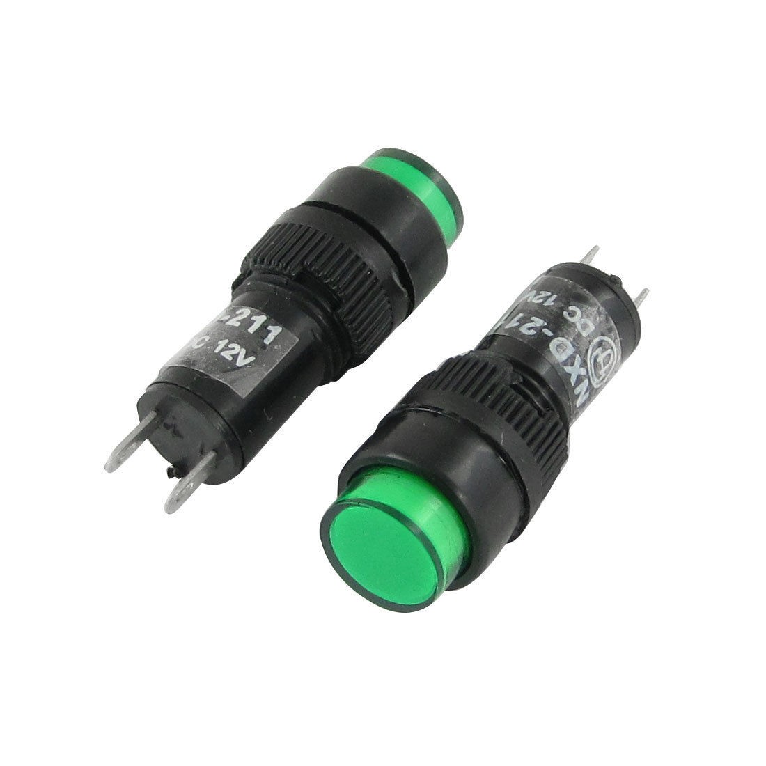 Green DC 12V 10mm Indicator Light Signal Lamp (Bag of 10)