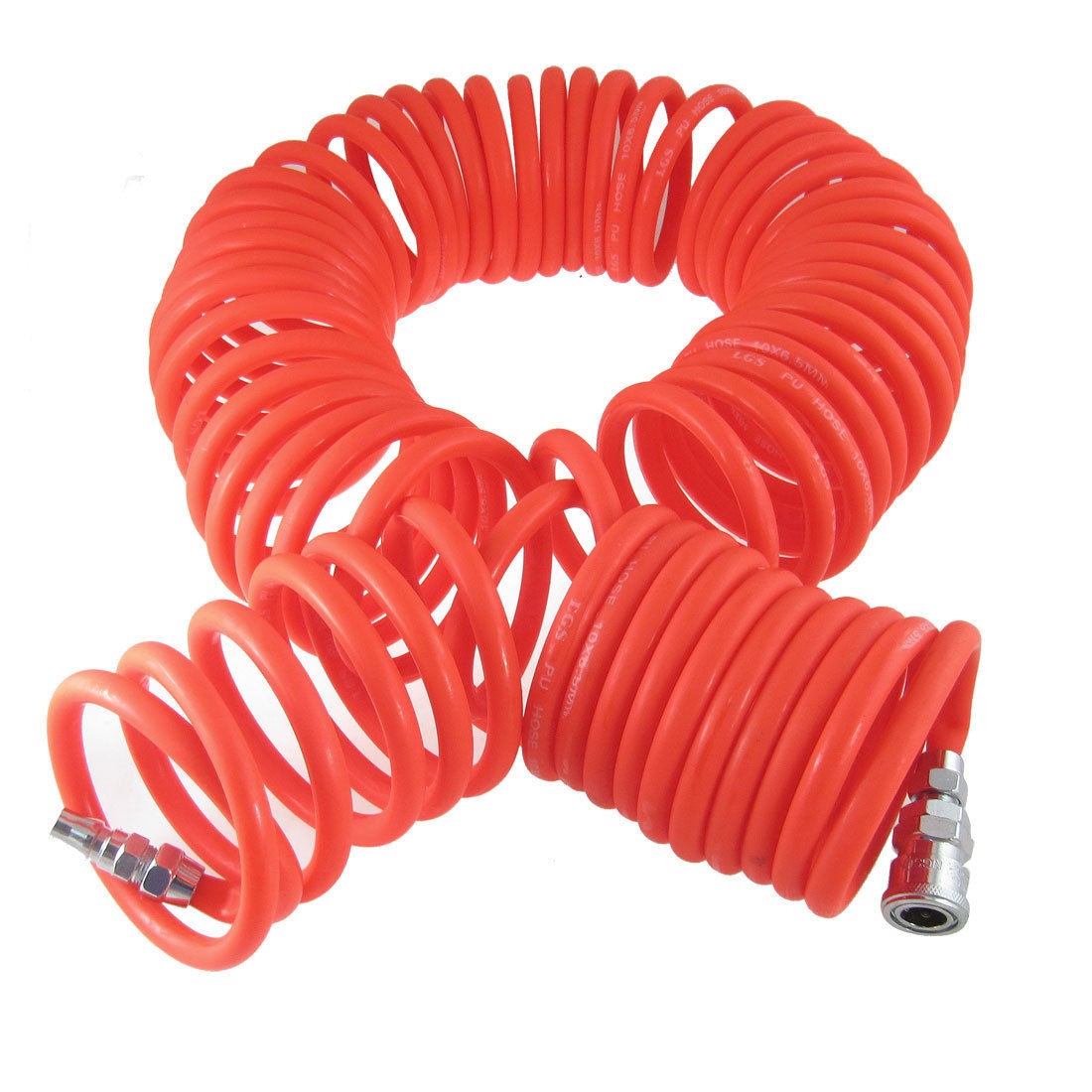 1 2" Quick Connector 10mmx6 5mm Air Compressor Recoil Hose Tubing 15M