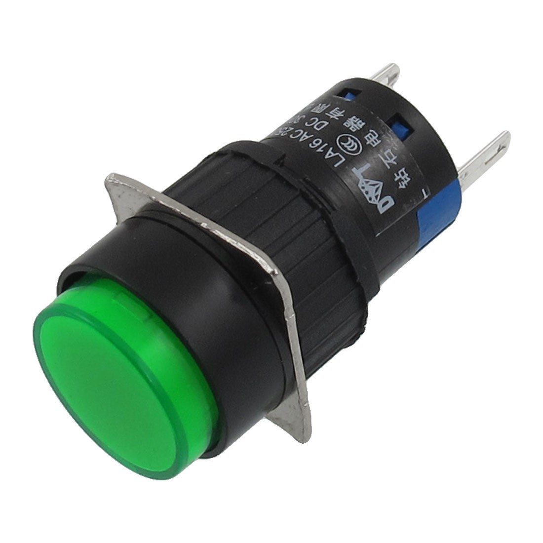 AC 220V Green Bulb AC 250V 5A DC 30V 3A 2 Pins Signal Indicator Light