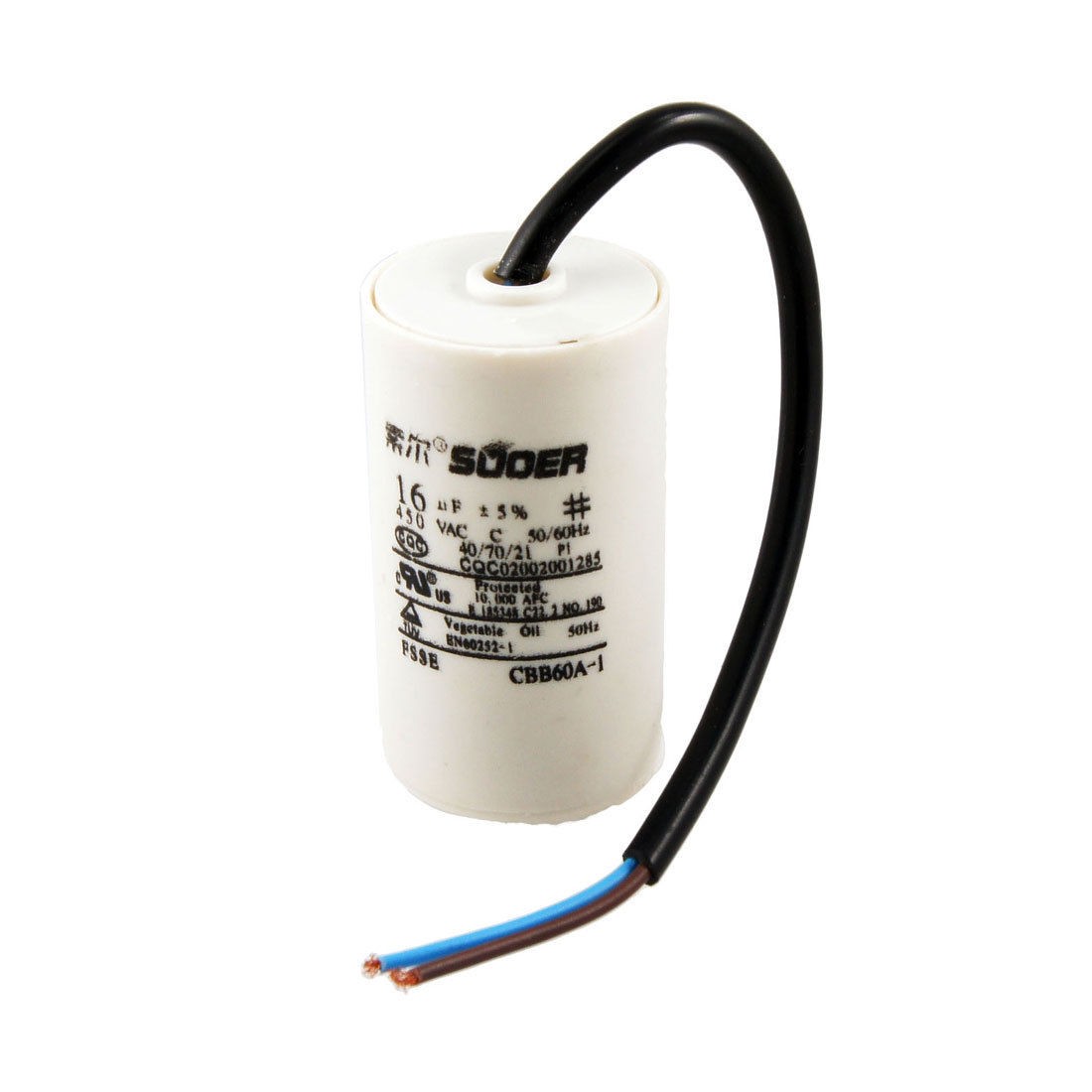 16uF 50/60Hz 450VAC CBB60A-1 Motor Run Capacitor 14MFD