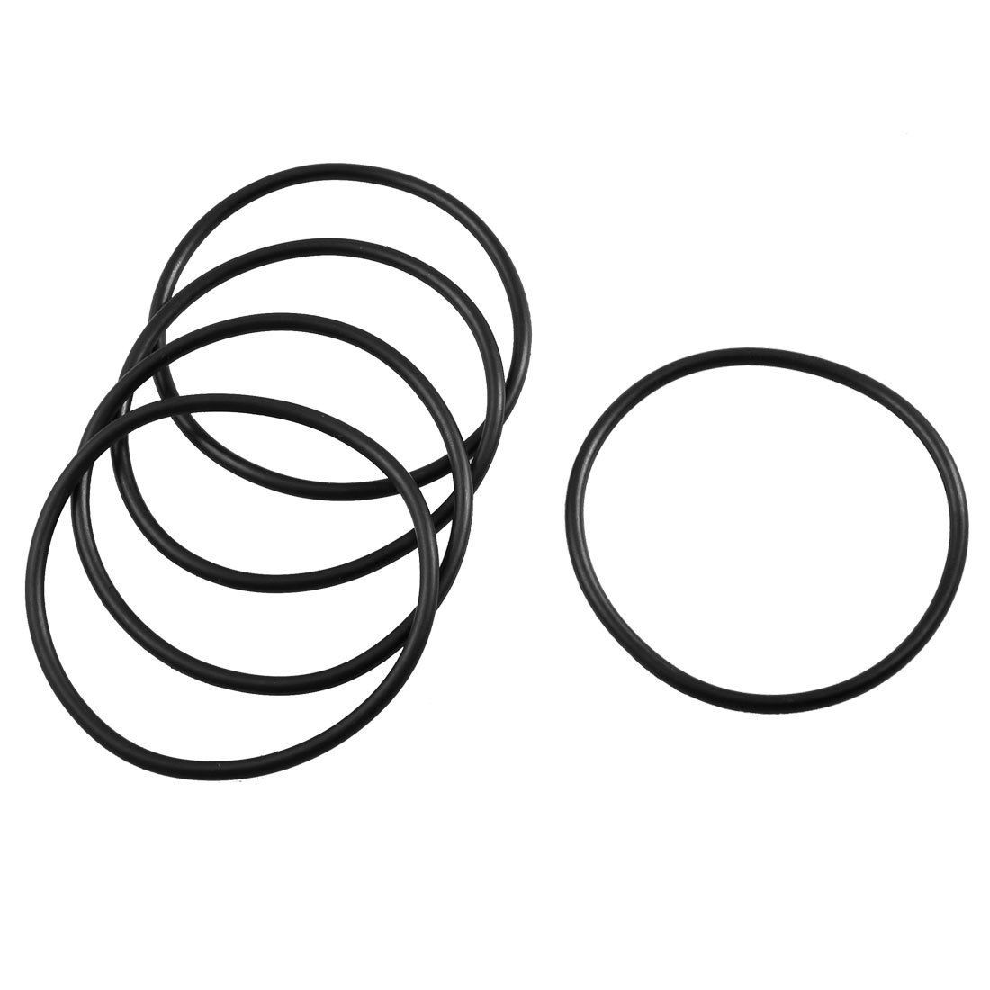 5 Pcs 76mm x 67mm x 3.5mm Mechanical Rubber O Ring Oil Seal Gaskets Black