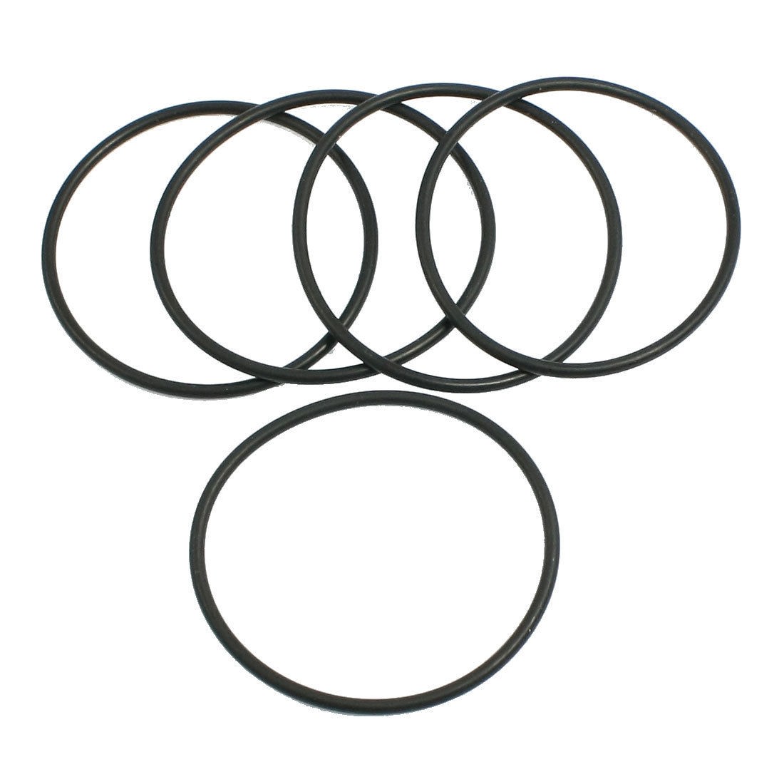 5 Pcs 54mm x 2.4mm Black Silicone O Rings Oil Seals Gaskets