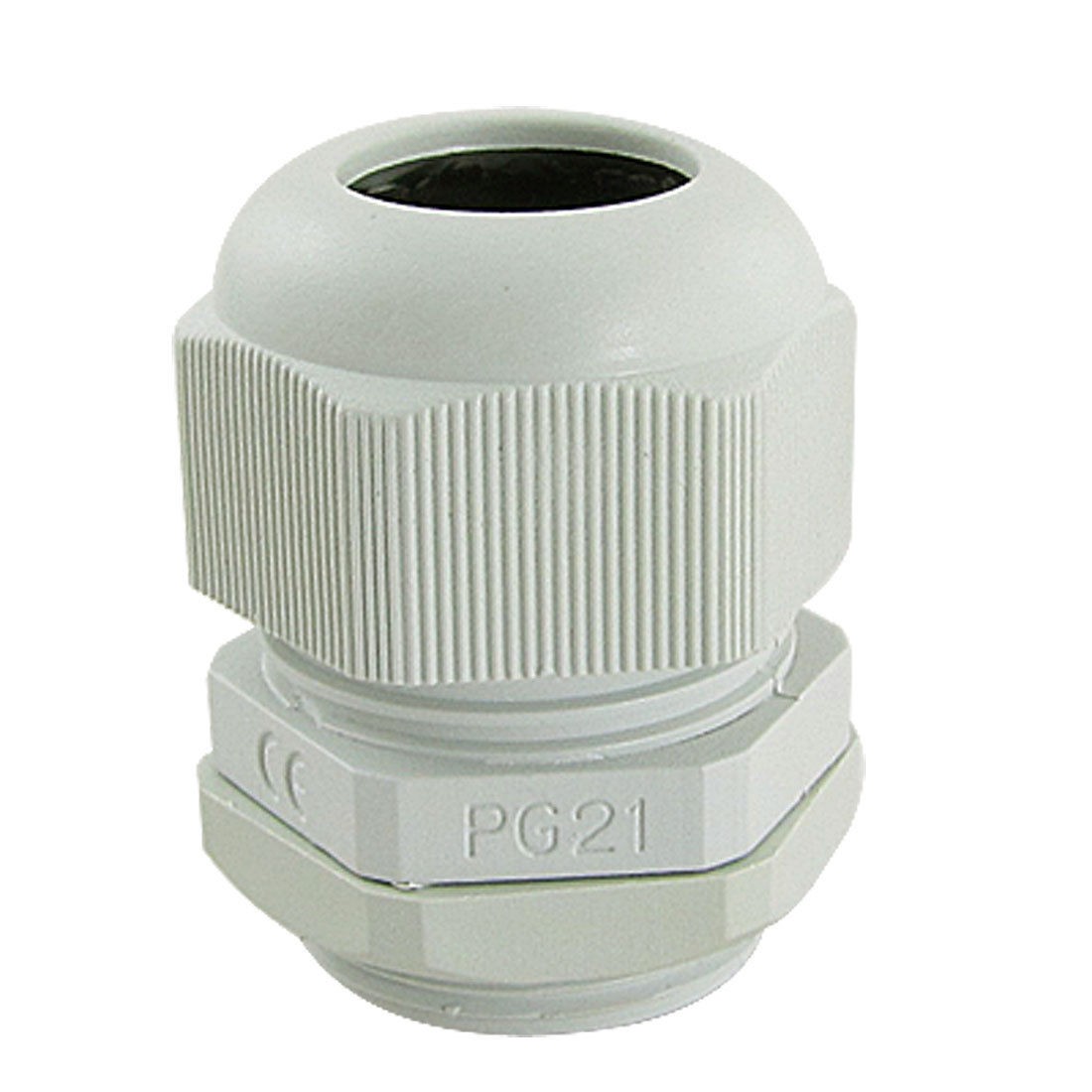 5 Pcs Waterproof PG21 Plastic Cable Connectors White
