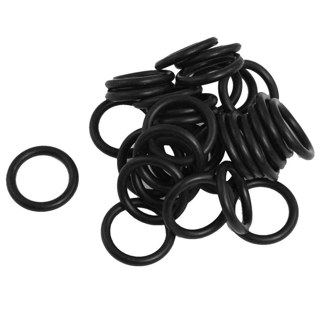50 Pcs 26mm x 3.5mm x 19mm Mechanical Black NBR O Rings Oil Seal Washers