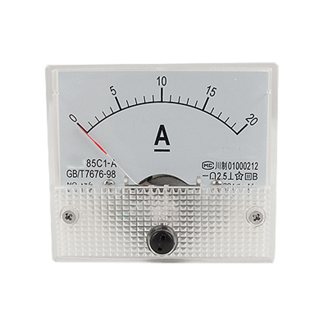 85C1-A DC 0-20A Analog Panel Meter Ammeter Amperemeter