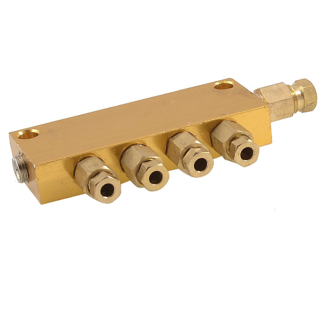 Brass 4 Ways Adjustable Distributor Manifold Block for 4mm 6mm Tube