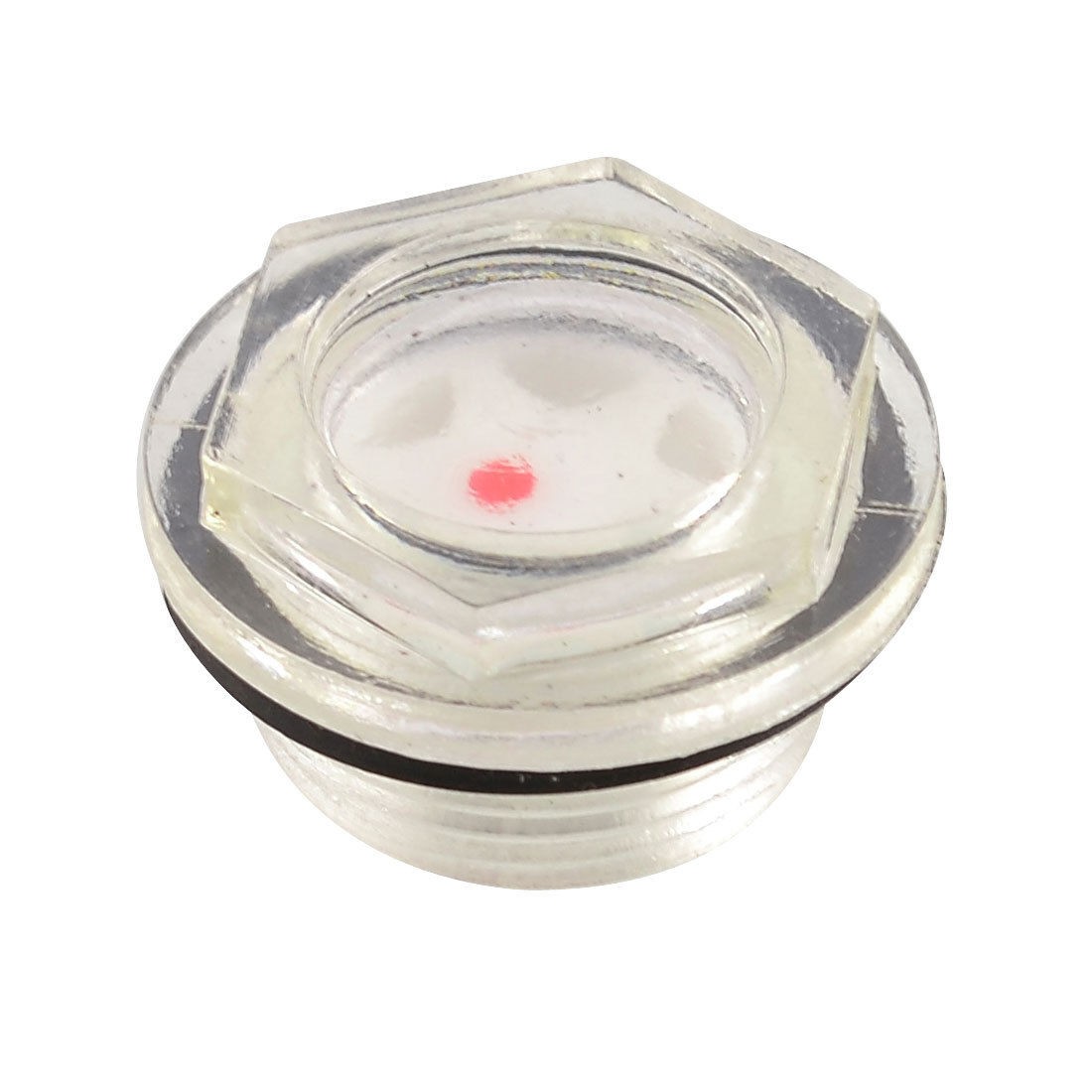 27mm Male Thread Dia Air Compressor Liquid Oil Level Sight Glass Black Clear