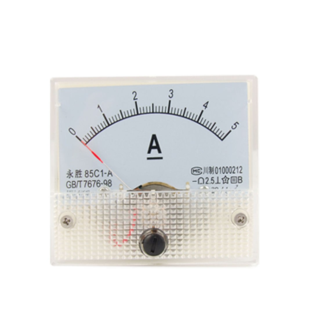 Class 2.5 Accuracy DC 0-5A Analog Panel Meter Ammeter