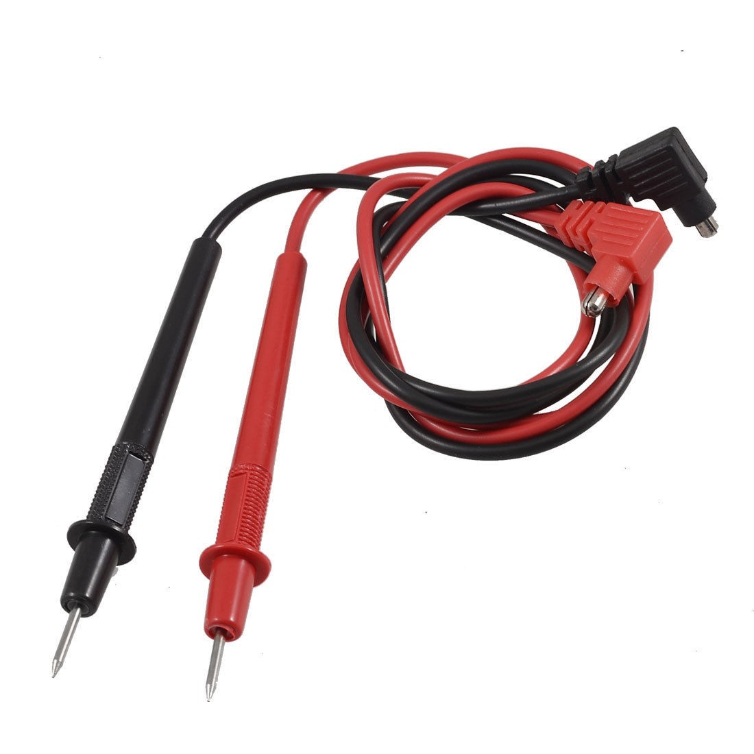 Pair 1000V Banana Plug Type Multimeter Testing Lead Probe Black Red