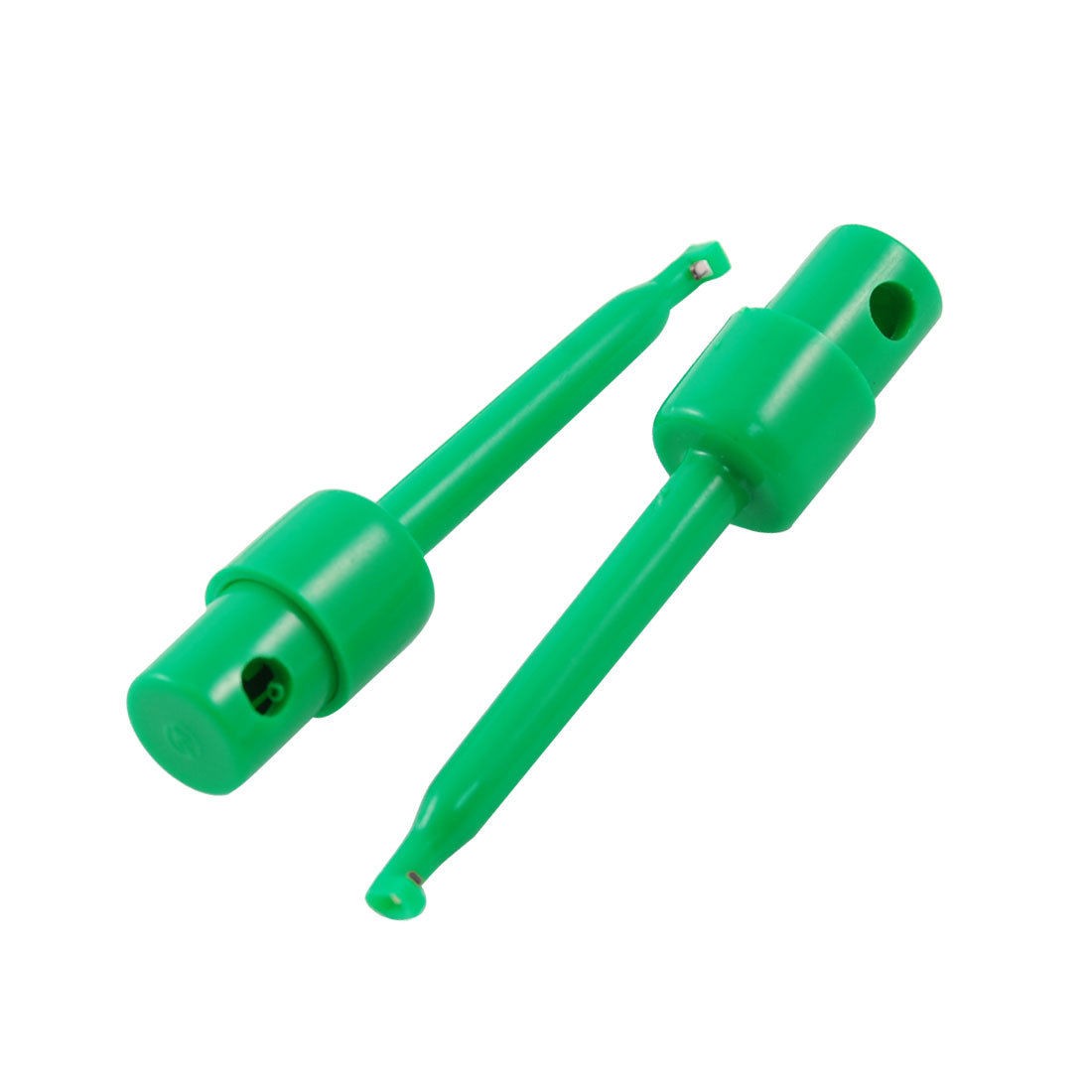 10 Pcs Plastic Test Hook Clip Case Green 2.2" for Multimeter Lead Wire
