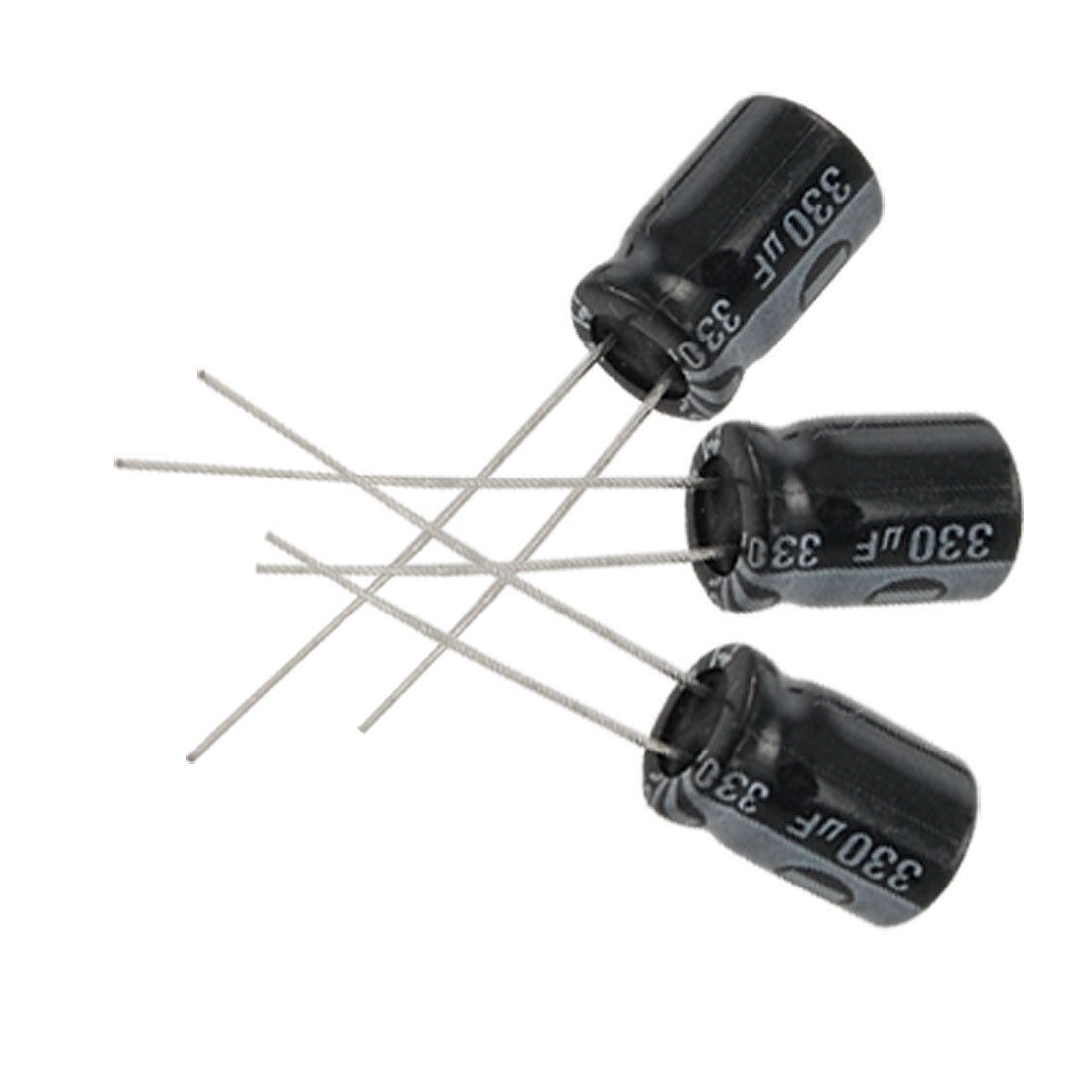 20 x 330uF 25V 105C Radial Electrolytic Capacitor 8x12mm
