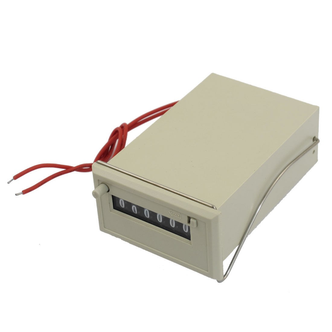 AC 110V CSK6-NKW 6 Digits 2 Red Wired Electronmagnet<wbr/>ic Counter Gray
