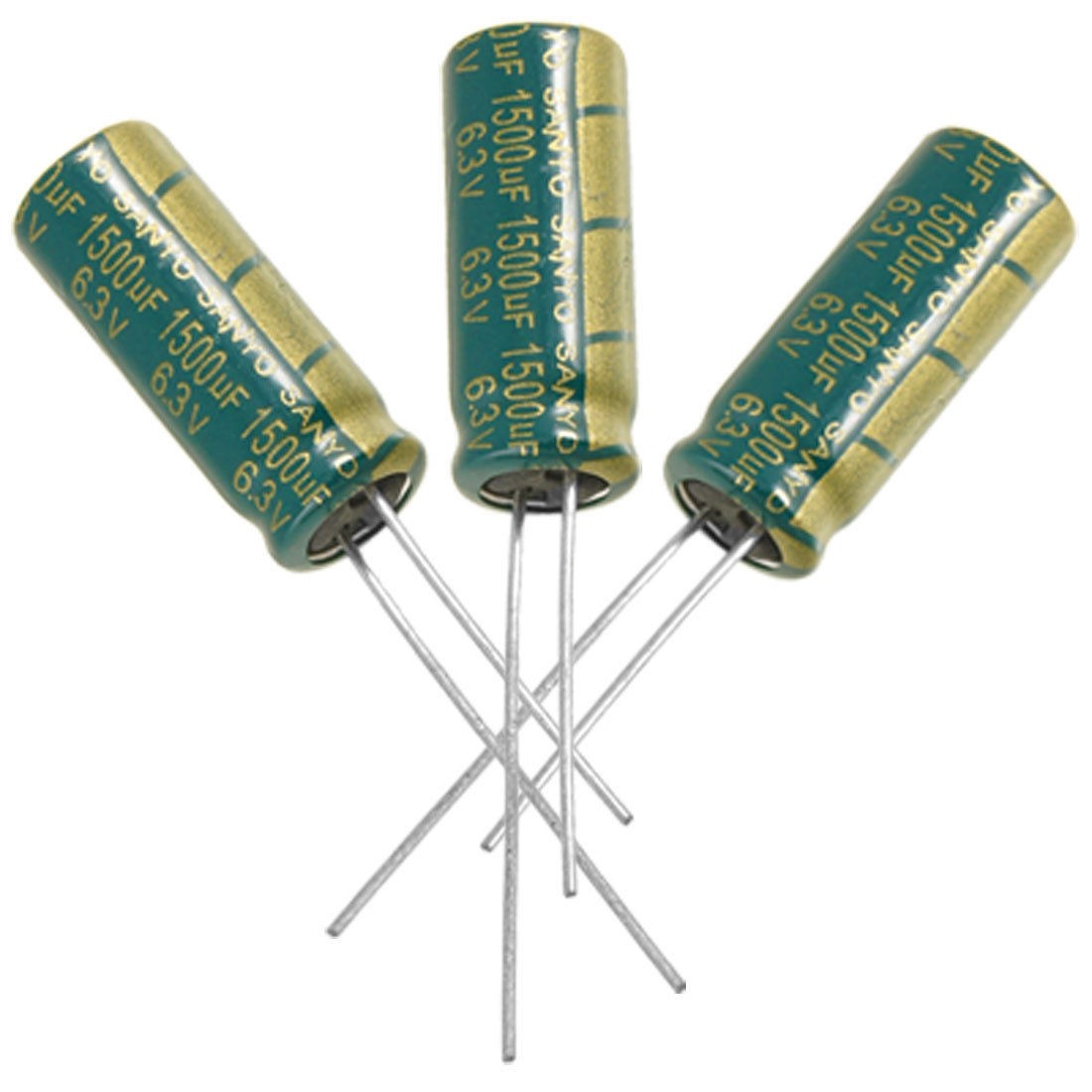 50 x 6.3V 1500uF Aluminum Electrolytic Capacitors -40 - +105C