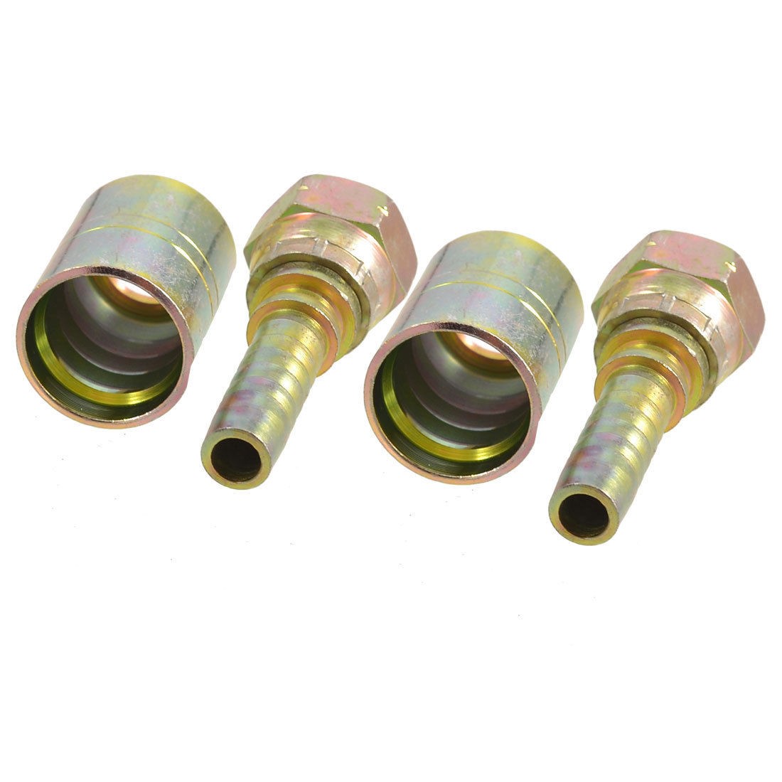 2 Pcs Hex Bushing 3/8" PT Female Threaded Barb Tail Oil Air Pipe Connectors